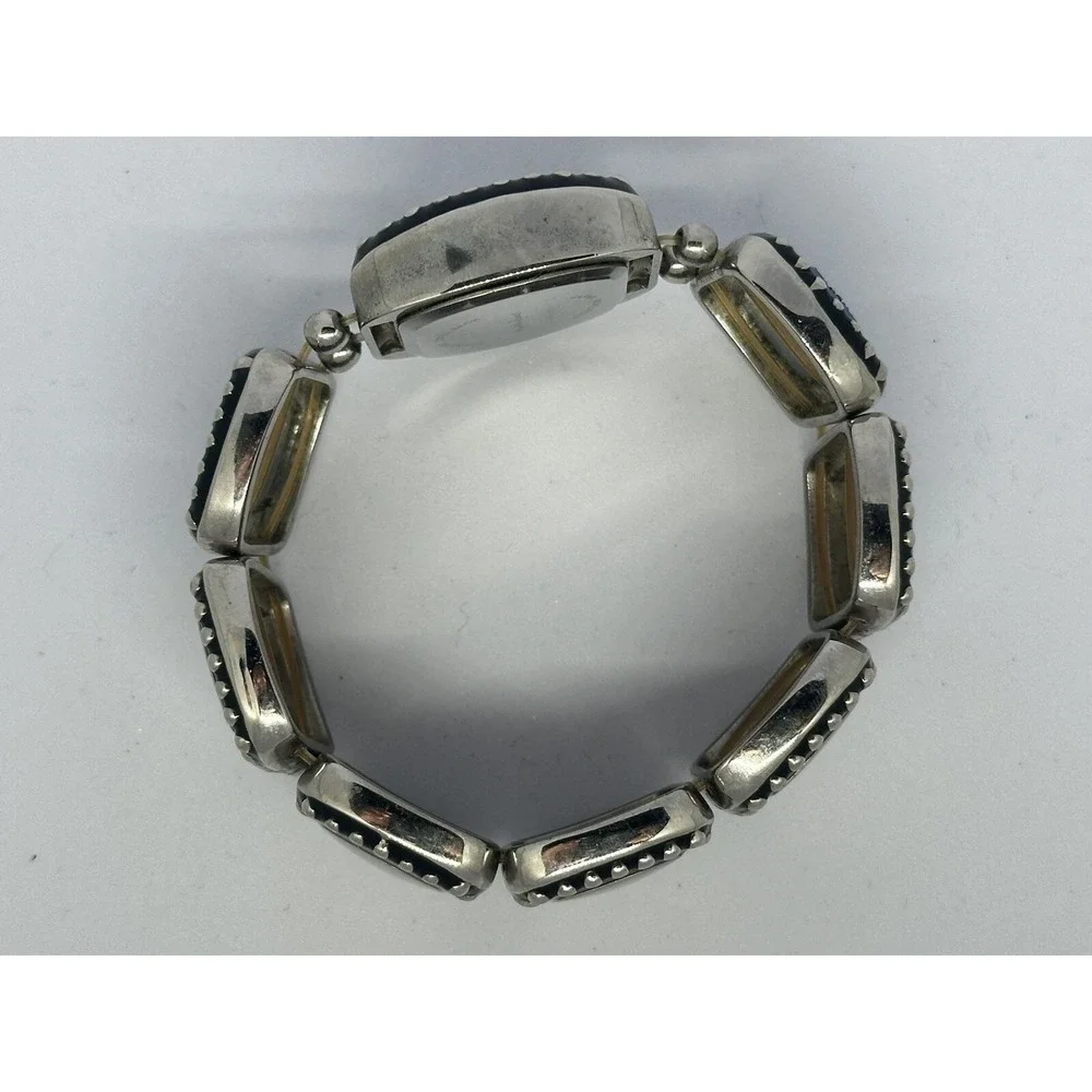 Amy Kahn Russell‎ Watch New Battery Mother of Pearl Stretch Bracelet Watch 6.5